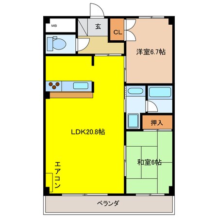 サンレジデンス藤江の物件間取画像